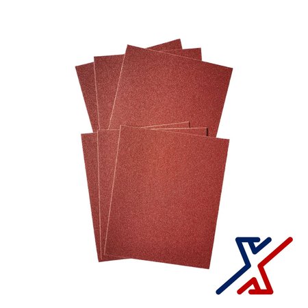 X1 TOOLS 50 Grit Premium Aluminum Oxide Sandpaper 4-1/2  in x 5-1/2 in. Sheet 200 Sheets by X1 Abrasives X1E-CON-SAN-AOA-P050-QSx200